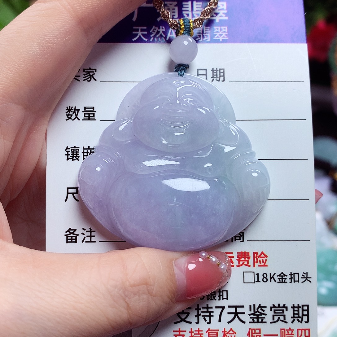 翡翠未镶嵌颈饰佛公16