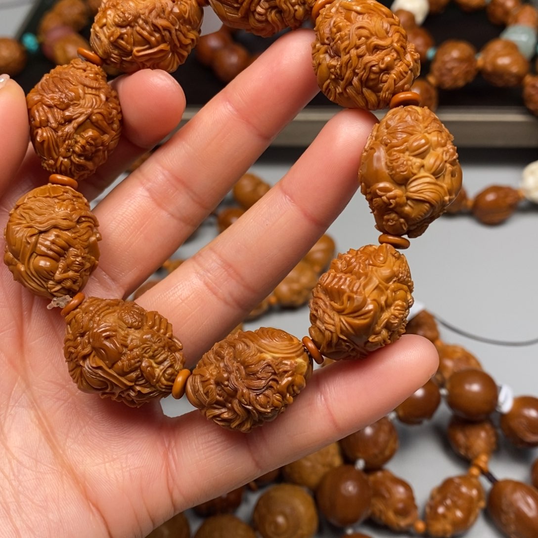 橄榄核吊坠A*钟馗手串