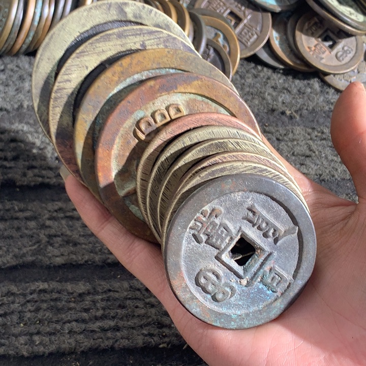 铜煙*（10枚花钱手工翻砂铸造现代工艺品