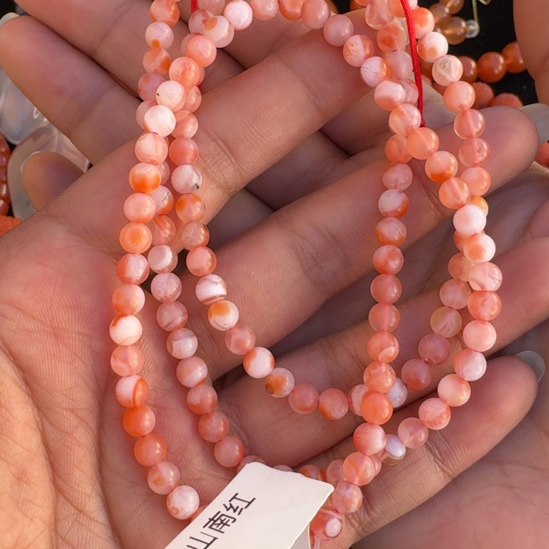 南红玛瑙未镶嵌手串小庄天眼4