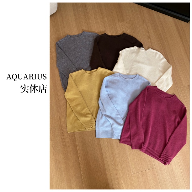 【AQUARIUS 】（温暖定律）羊羊无缝圆领毛衣11-102