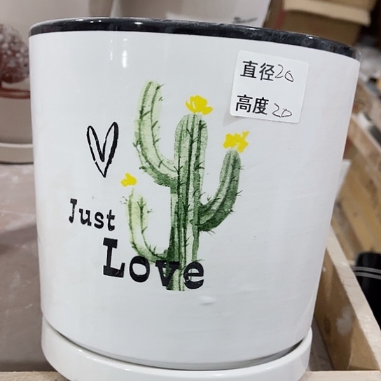 多肉绿植陶瓷花盆，有孔