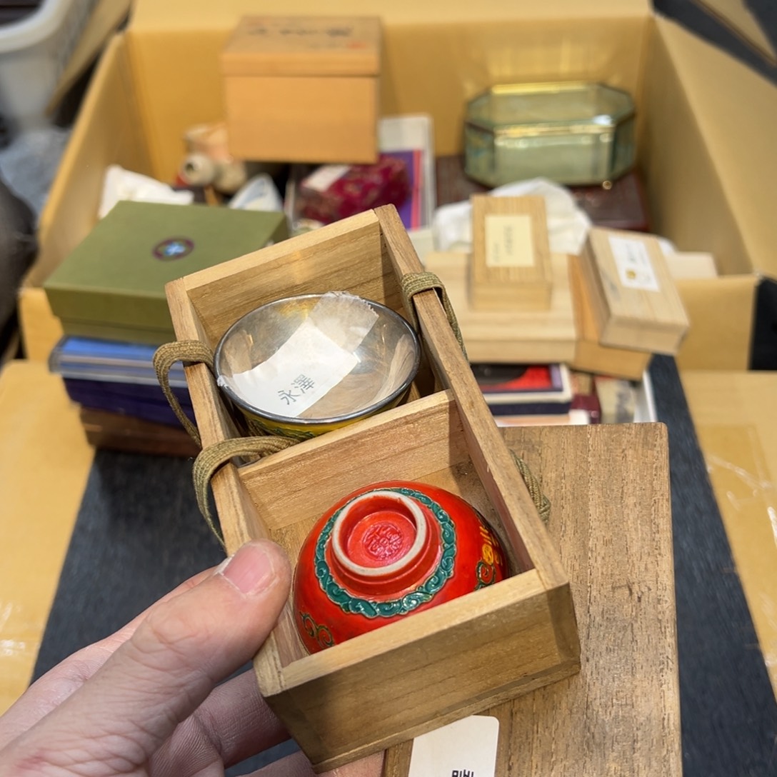 笑***风陶瓷中古工艺品摆件