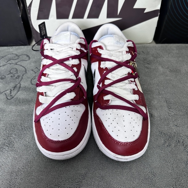 dunk 42.5码 diy白红色 