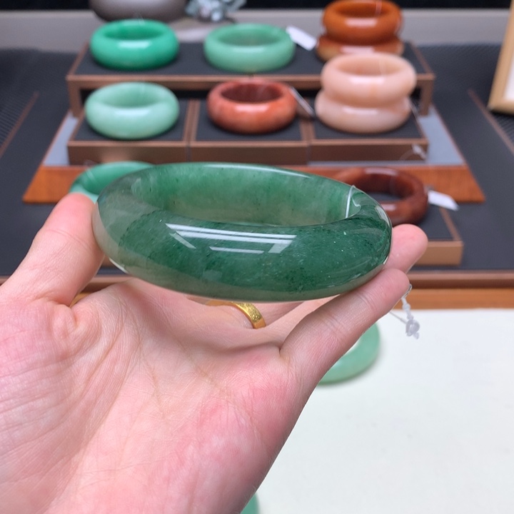 青***筝石英质玉（非洲翠）合金佘太翠