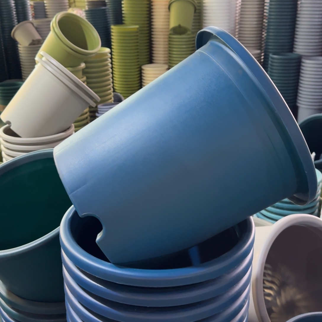 树脂四季盆8#无拖藏青色3