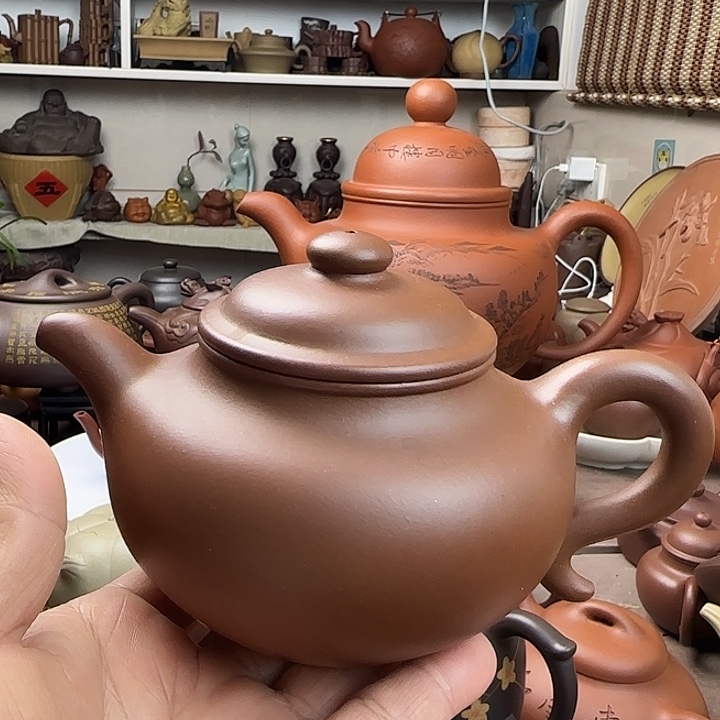 茶壶底槽青原矿紫砂全手工
