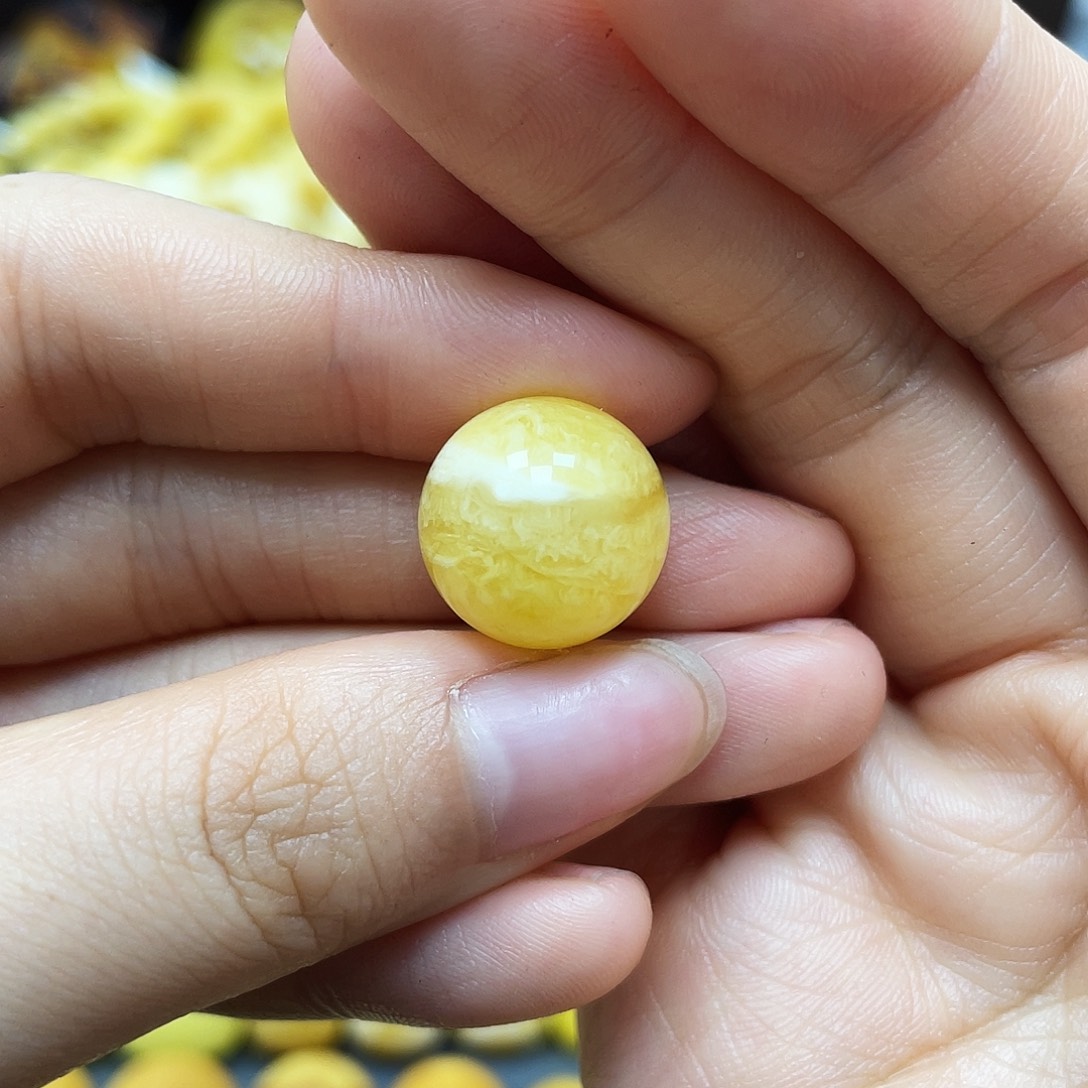 未镶嵌蜜蜡裸石圆珠15mm福利