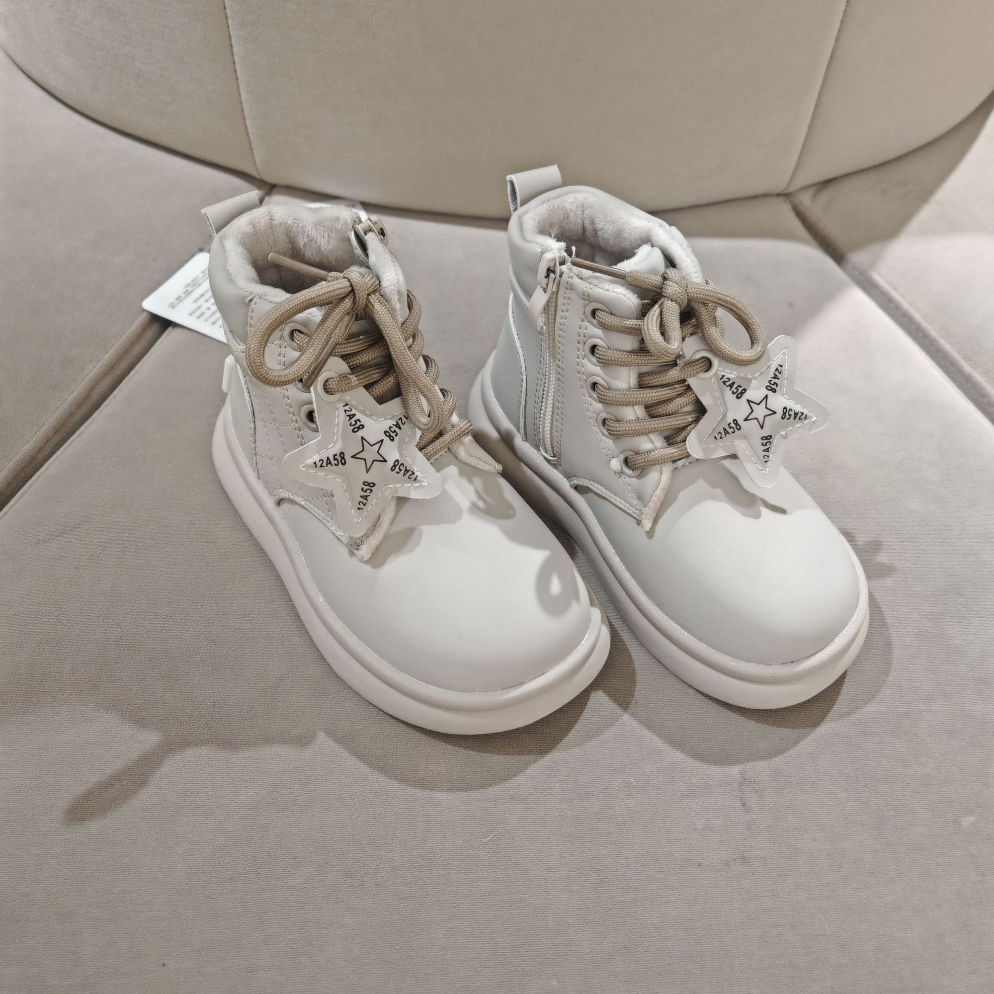 【韩版马丁靴】88119 女童二棉马丁靴防滑 时尚软底