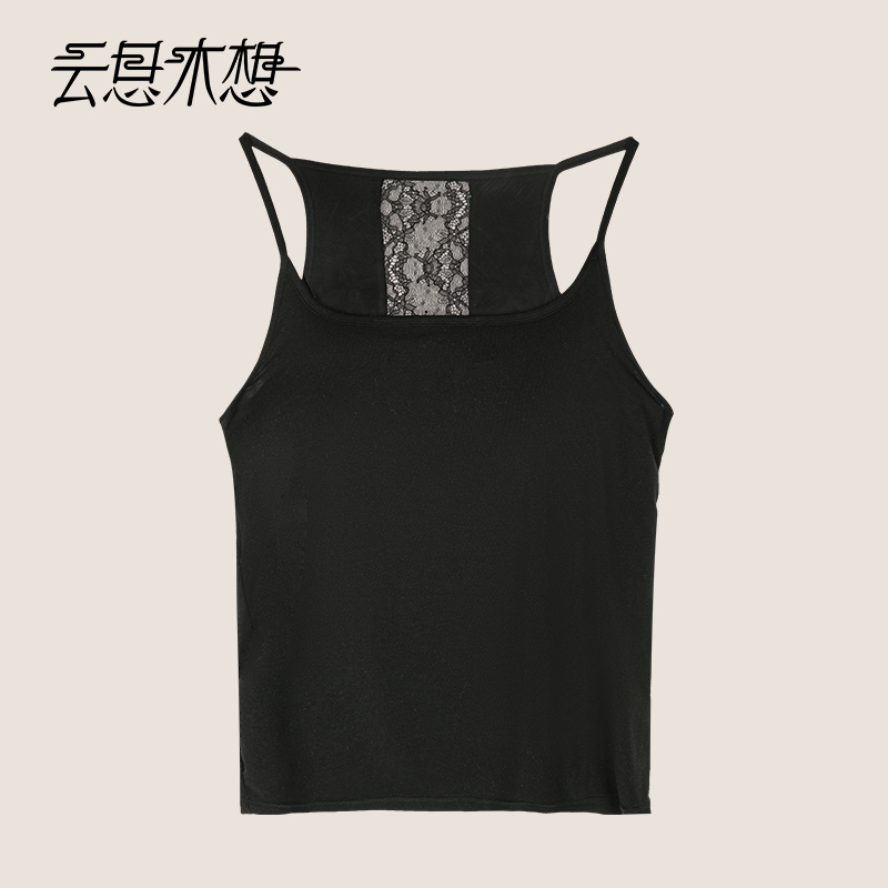 Ysimo-X云思木想 娇蕊诗语 舒适性感后幅蕾丝纯色吊带背心13729