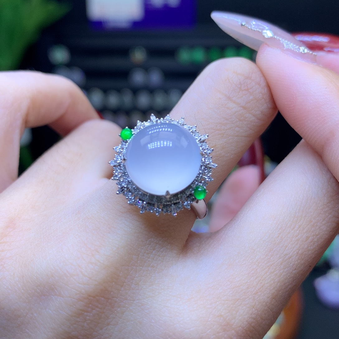 翡翠颈饰18K金镶嵌天然