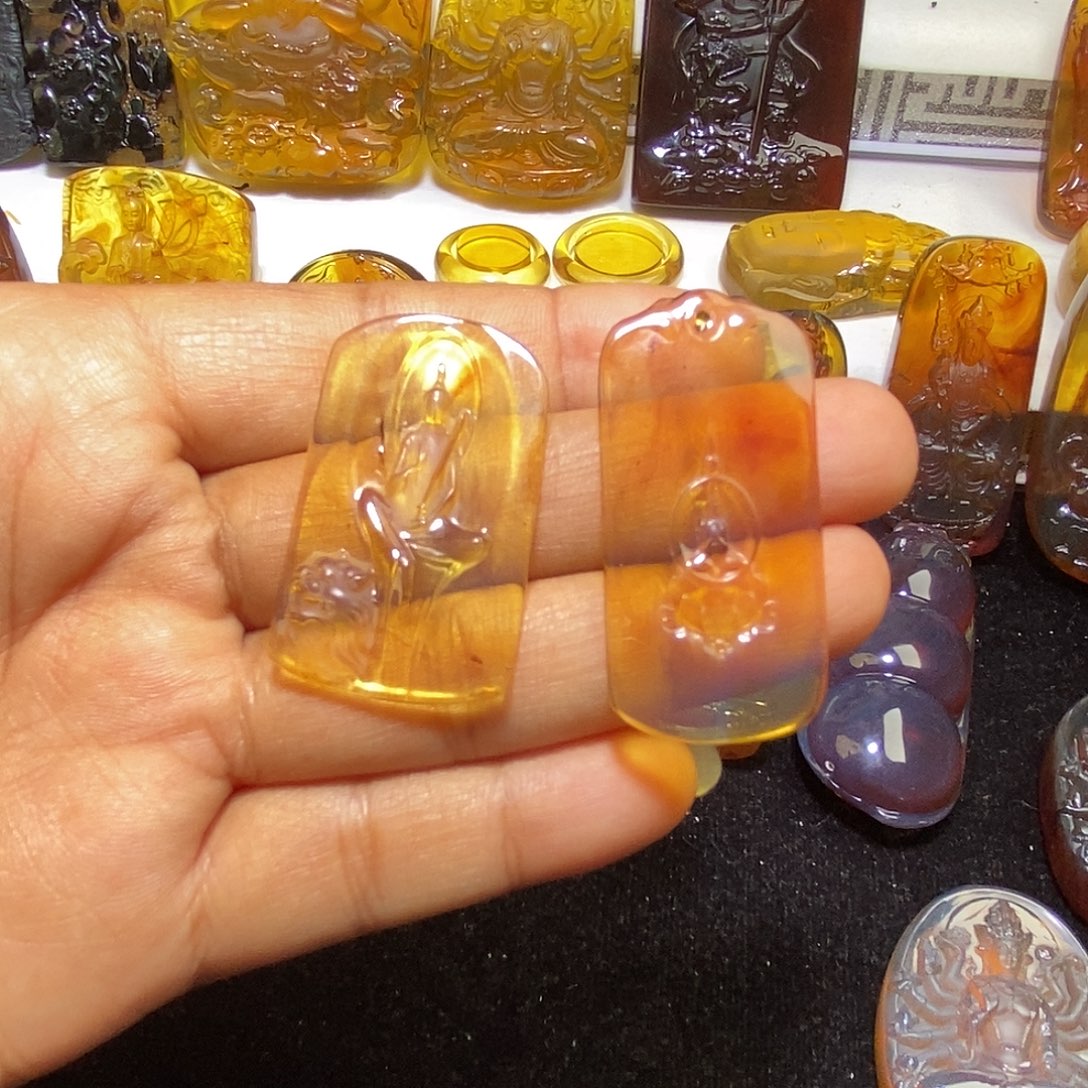 小***爷琥珀未镶嵌颈饰缅甸天然琥珀吊坠