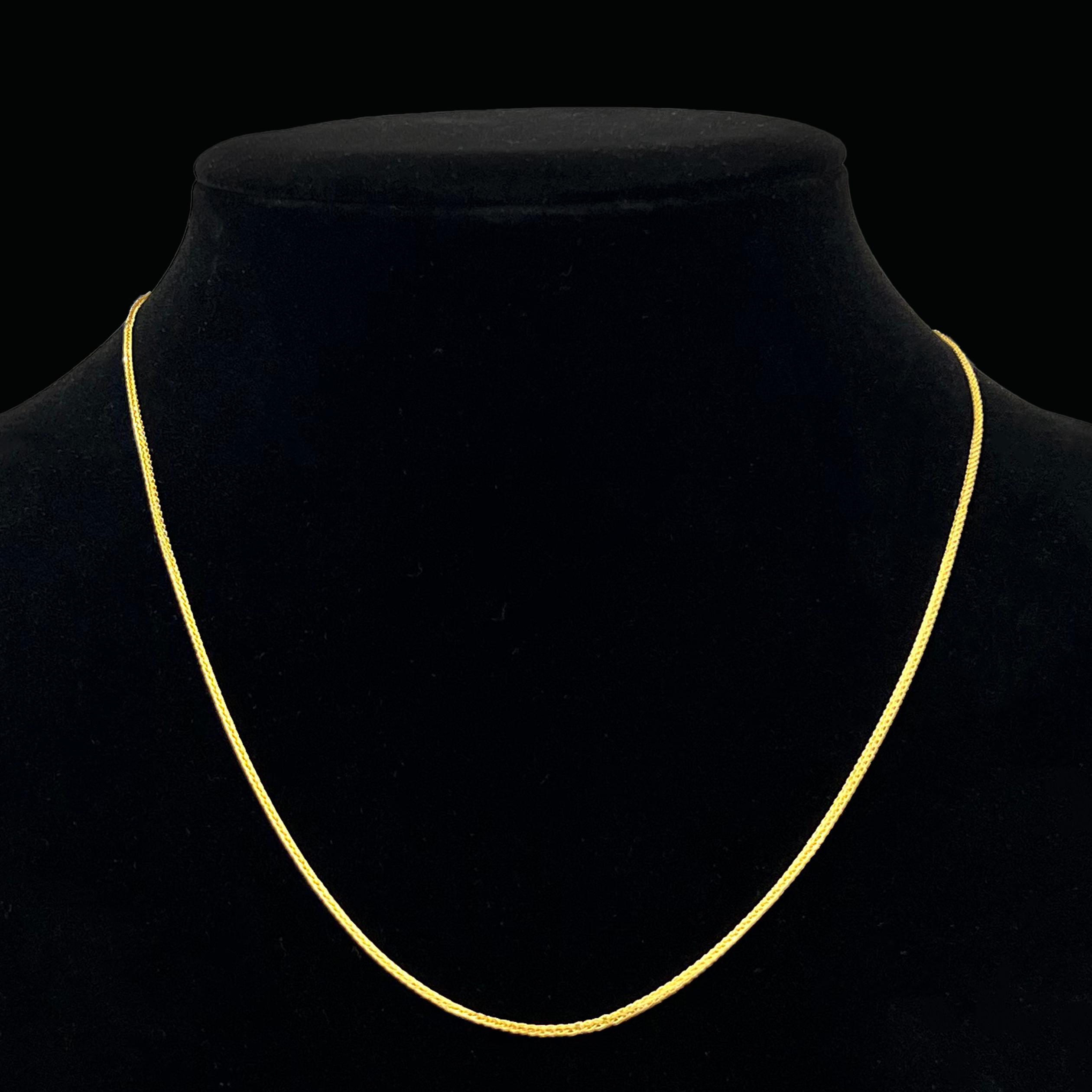 足金项链 链长45厘米(可调节)