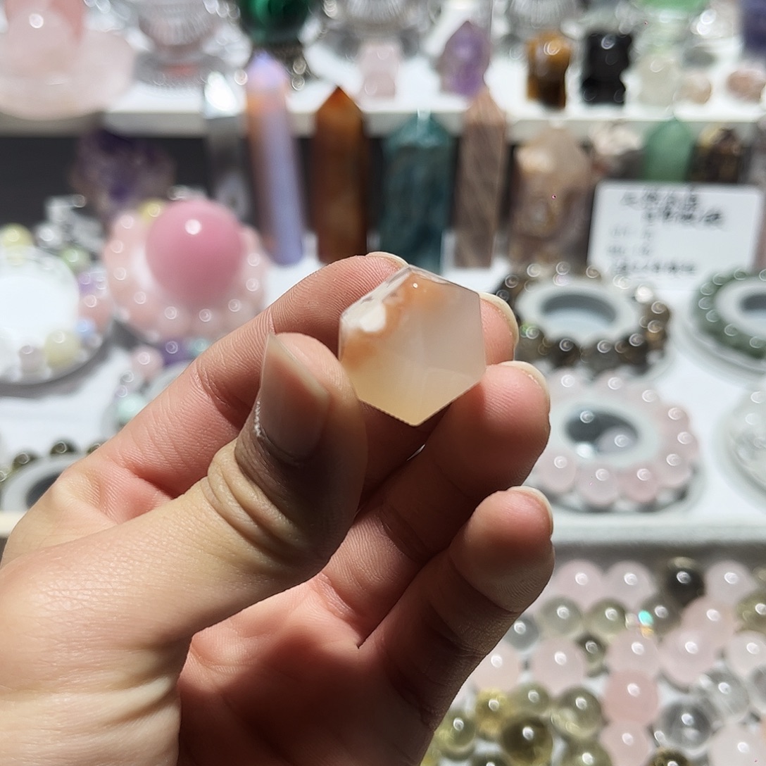 银S925镶嵌珠宝半成品紫晶开播福利樱花12面