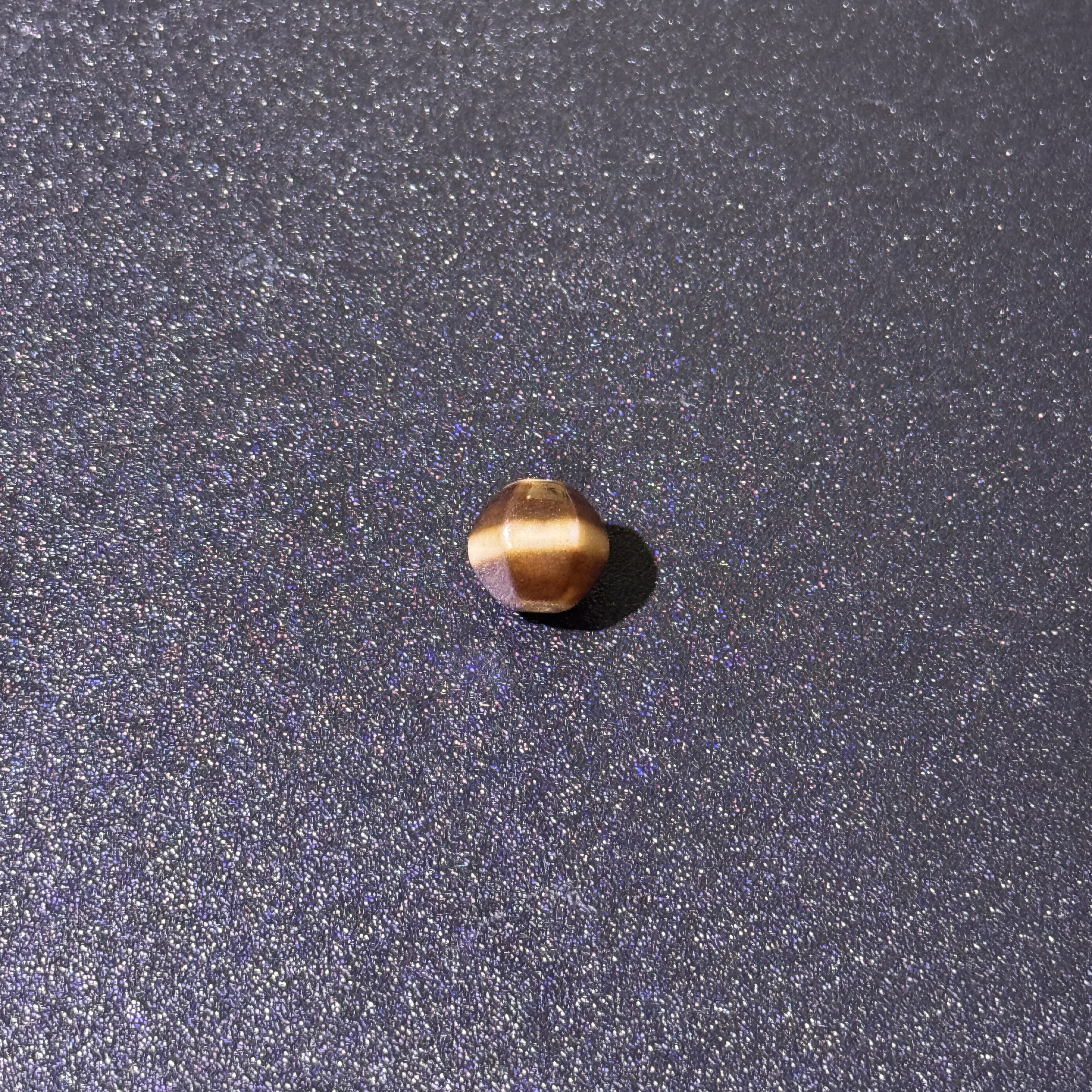 E35镶蚀玛瑙珠六棱瓜珠10mm左右多样性发其一