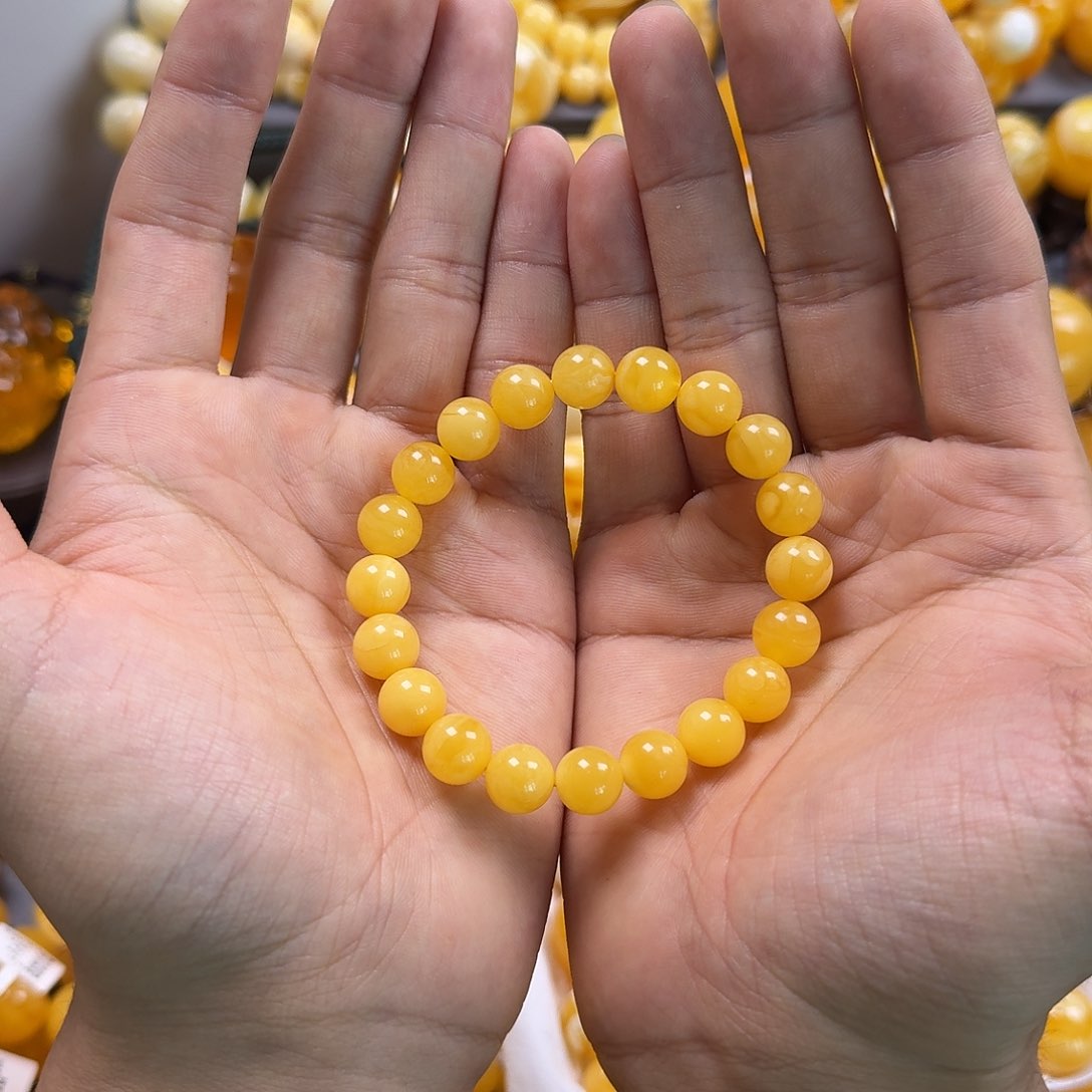 琥珀珠宝奇石未镶嵌10mm