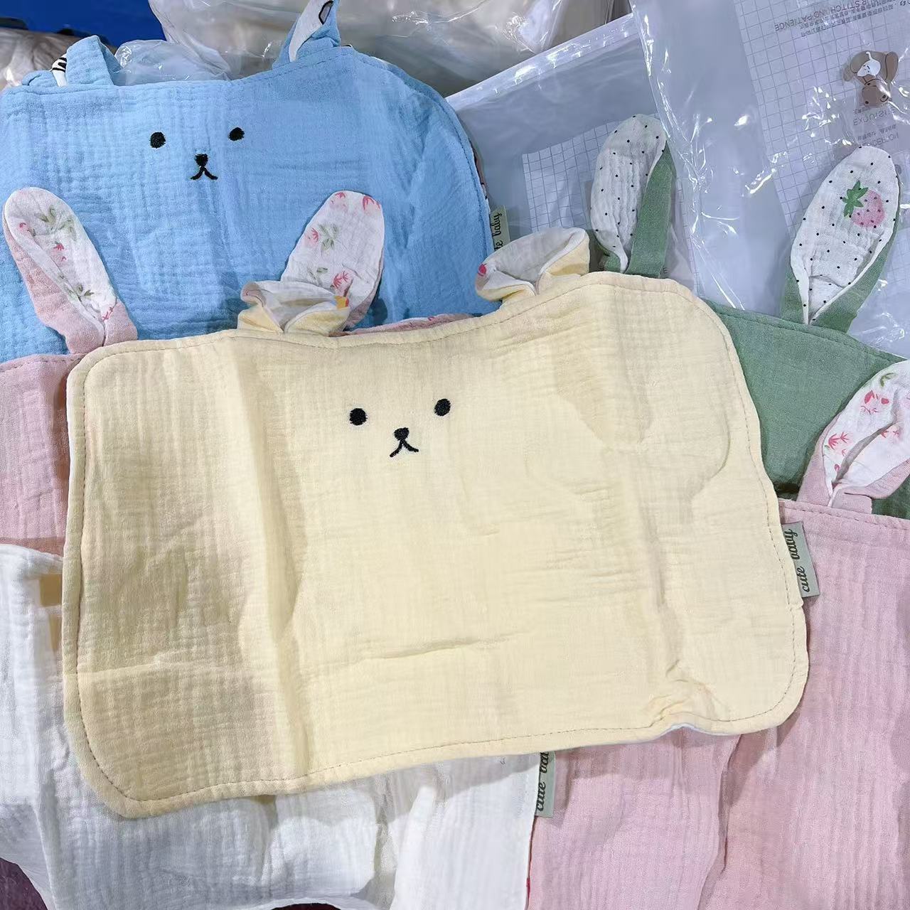 新生儿宝宝皱布纱布云片枕 