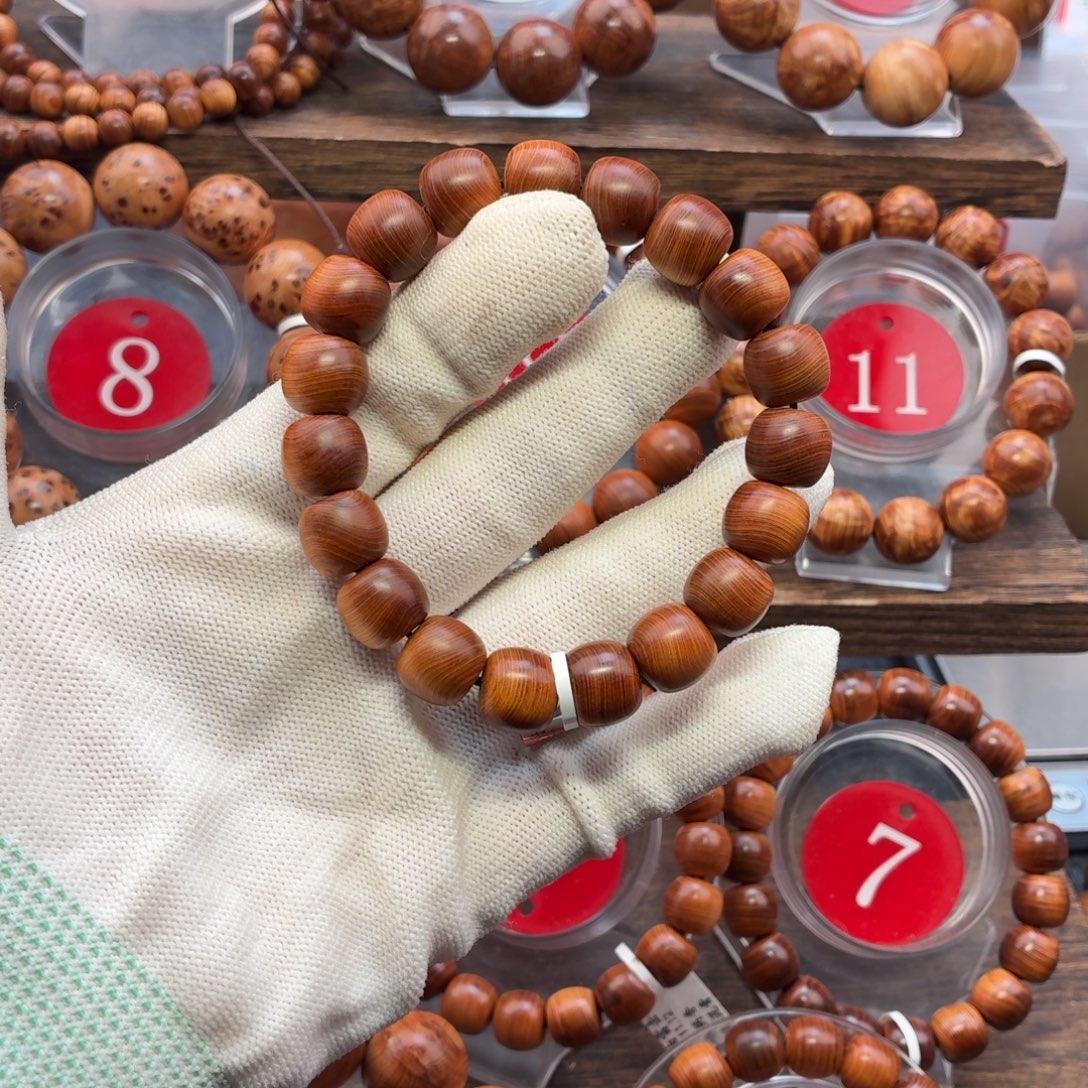 柏木（崖柏）手串/手链12黑油雷击蚕丝纹焦糖香