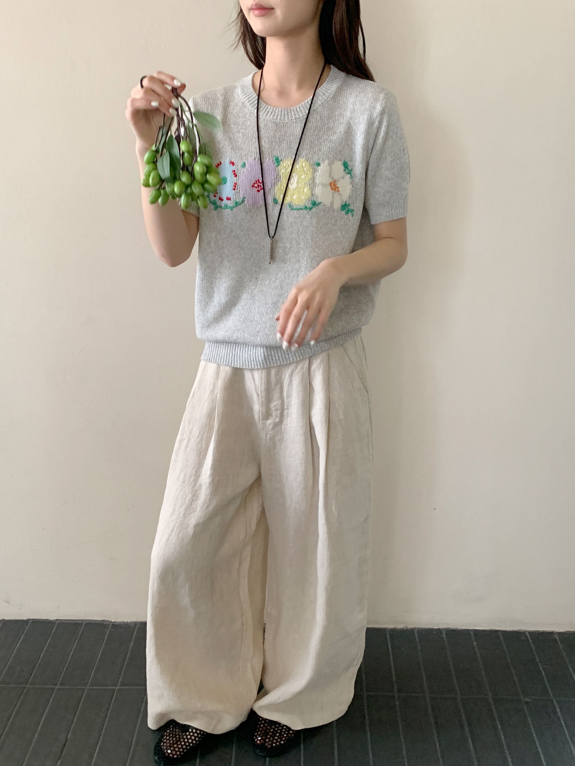 【DUODUO 689970】新款夏季莱赛尔女圆领薄款松弛感显瘦针织衫