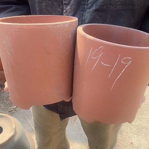 紫砂中国宜兴紫砂花盆，