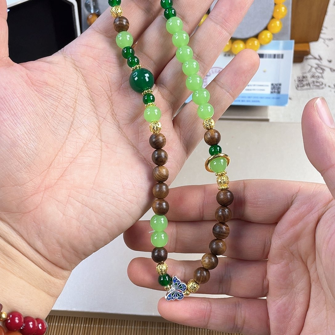 和田玉手饰银S925镀金镶嵌