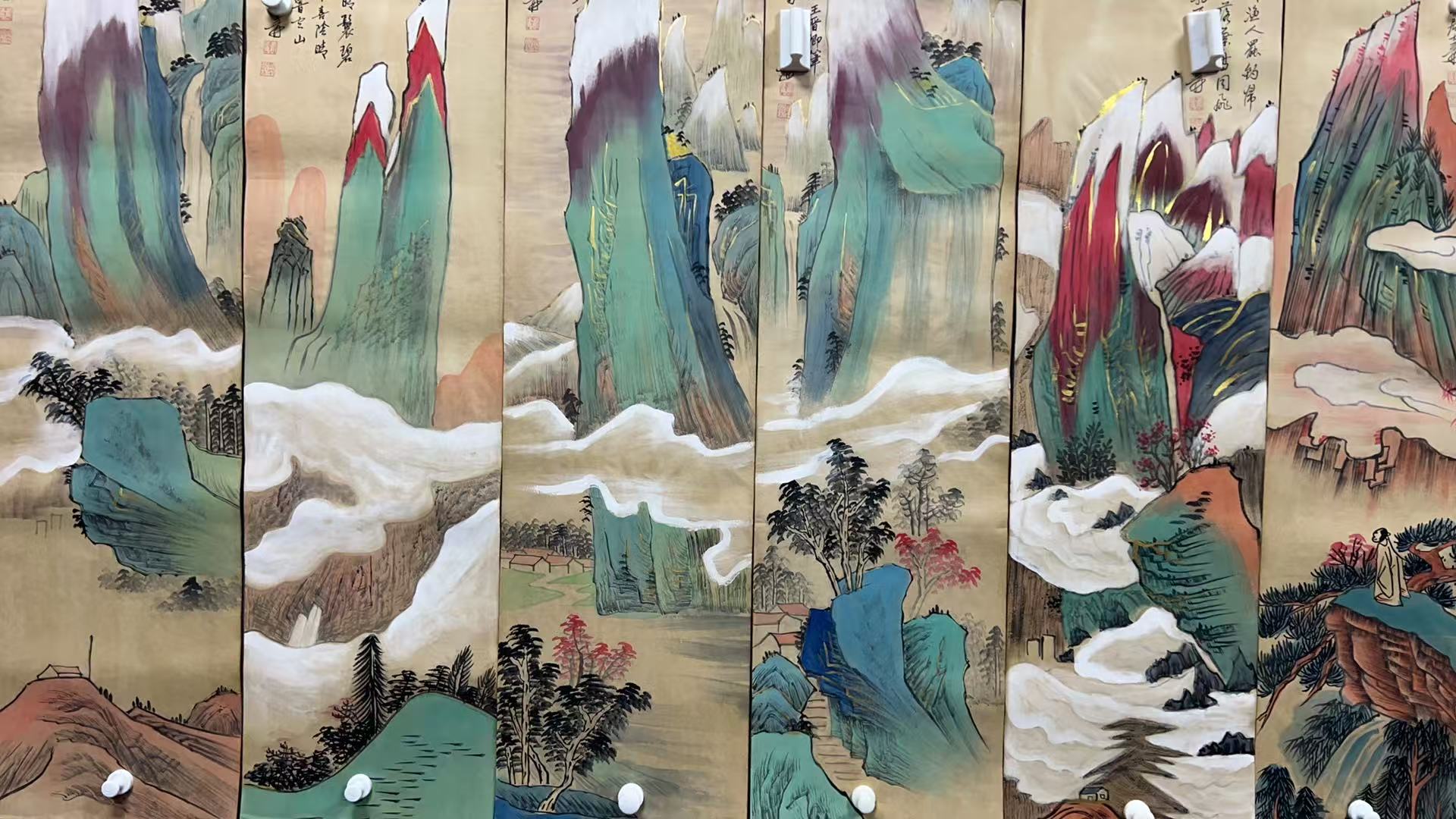 【树新】精品十二条屏装饰画通用链接