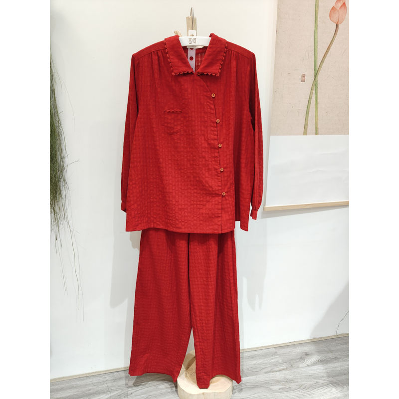 【海琴内衣专属】朵朵可可 252-013 秋冬翻领女士睡衣家居服