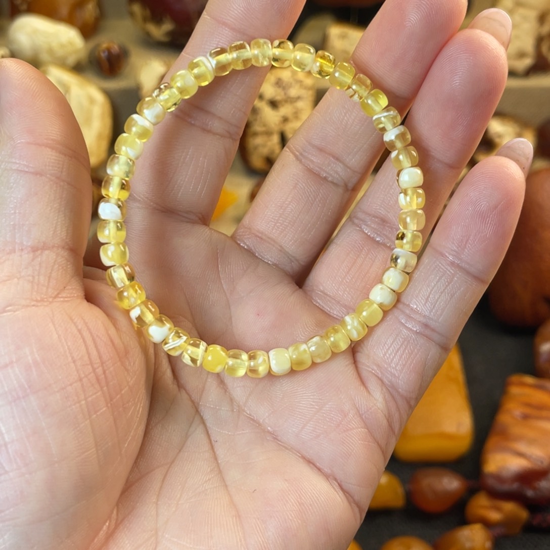 裸石琥珀未镶嵌天然蜜蜡老型手串