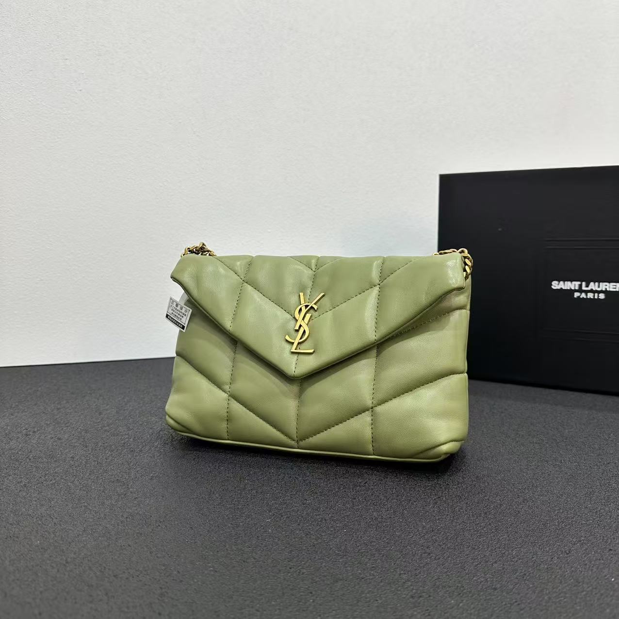 未使用 YSL/圣罗兰 壹所奢品/YSL 云朵 mini 浅绿金 老款 闲置