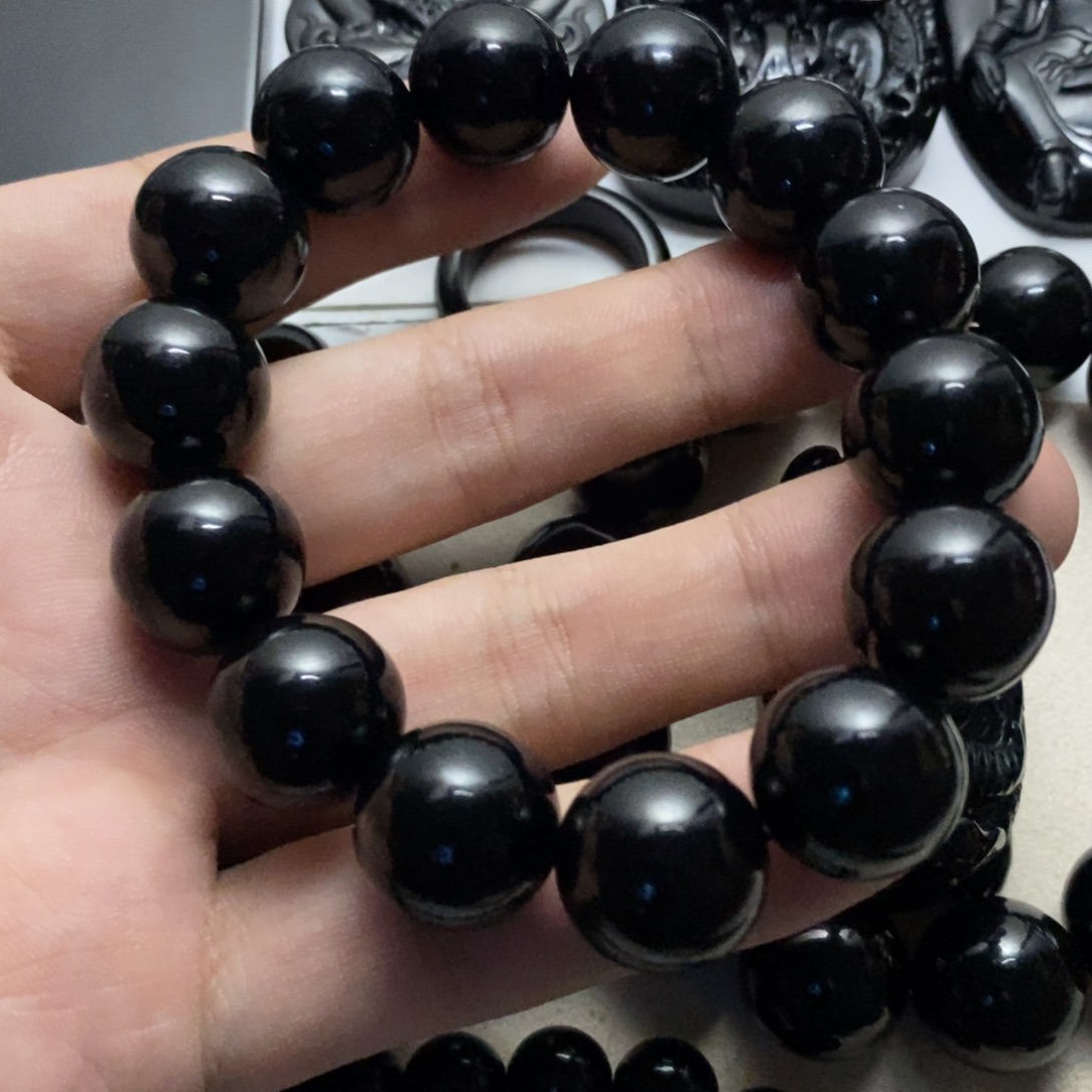 七***夜翡翠未镶嵌手串手串