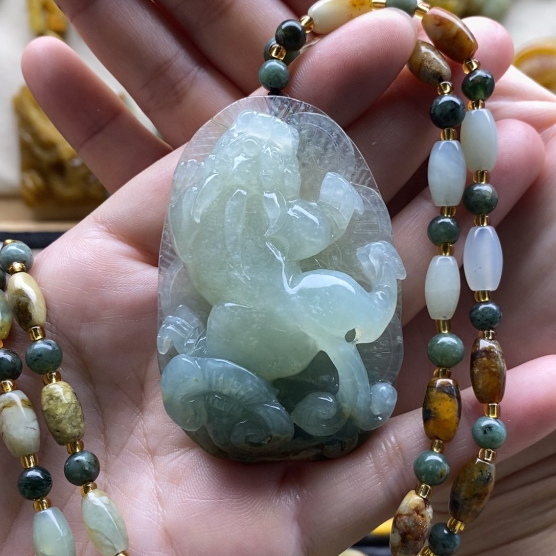 【闪购商品】岫玉颈饰未镶嵌貔貅