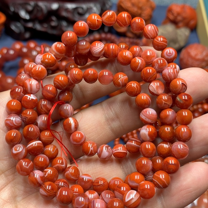 南红玛瑙手串未镶嵌7mm