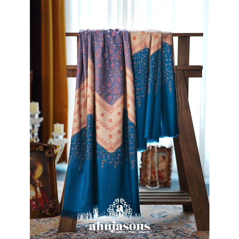 克什米尔pashmina披肩围巾刺绣藤曼 100*200 60065-06