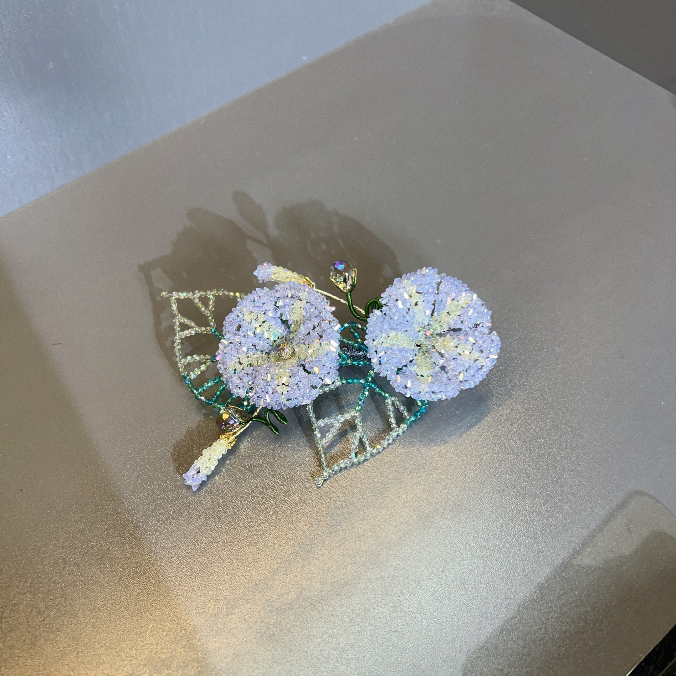 西子家莫奈碎花苍兰系列边夹新色系高定设计气质百搭