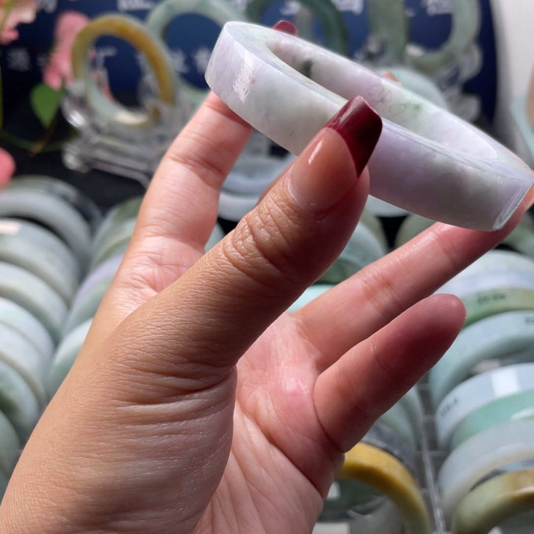 叮***叮定制翡翠未镶嵌翡翠手镯