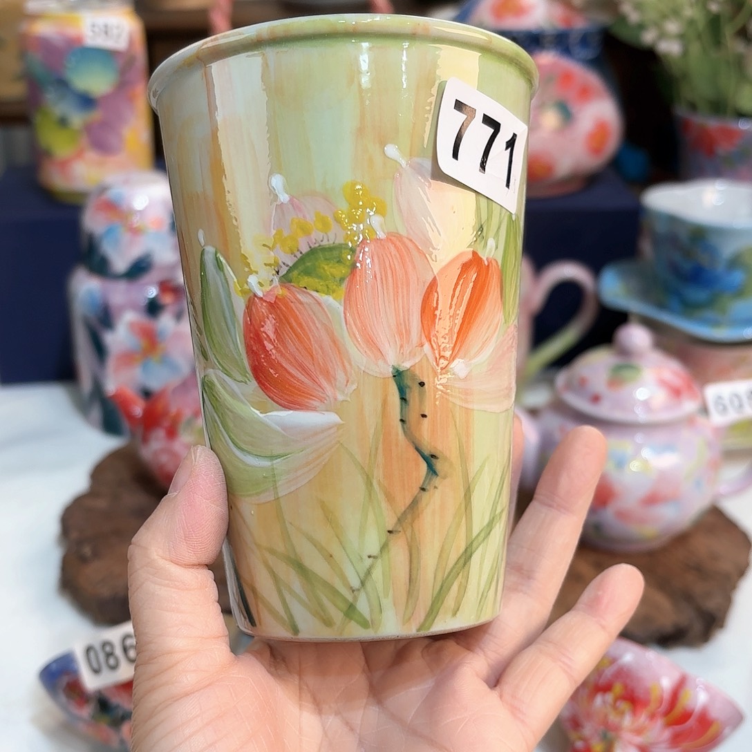 景德镇手绘高温釉下彩陶瓷茶具