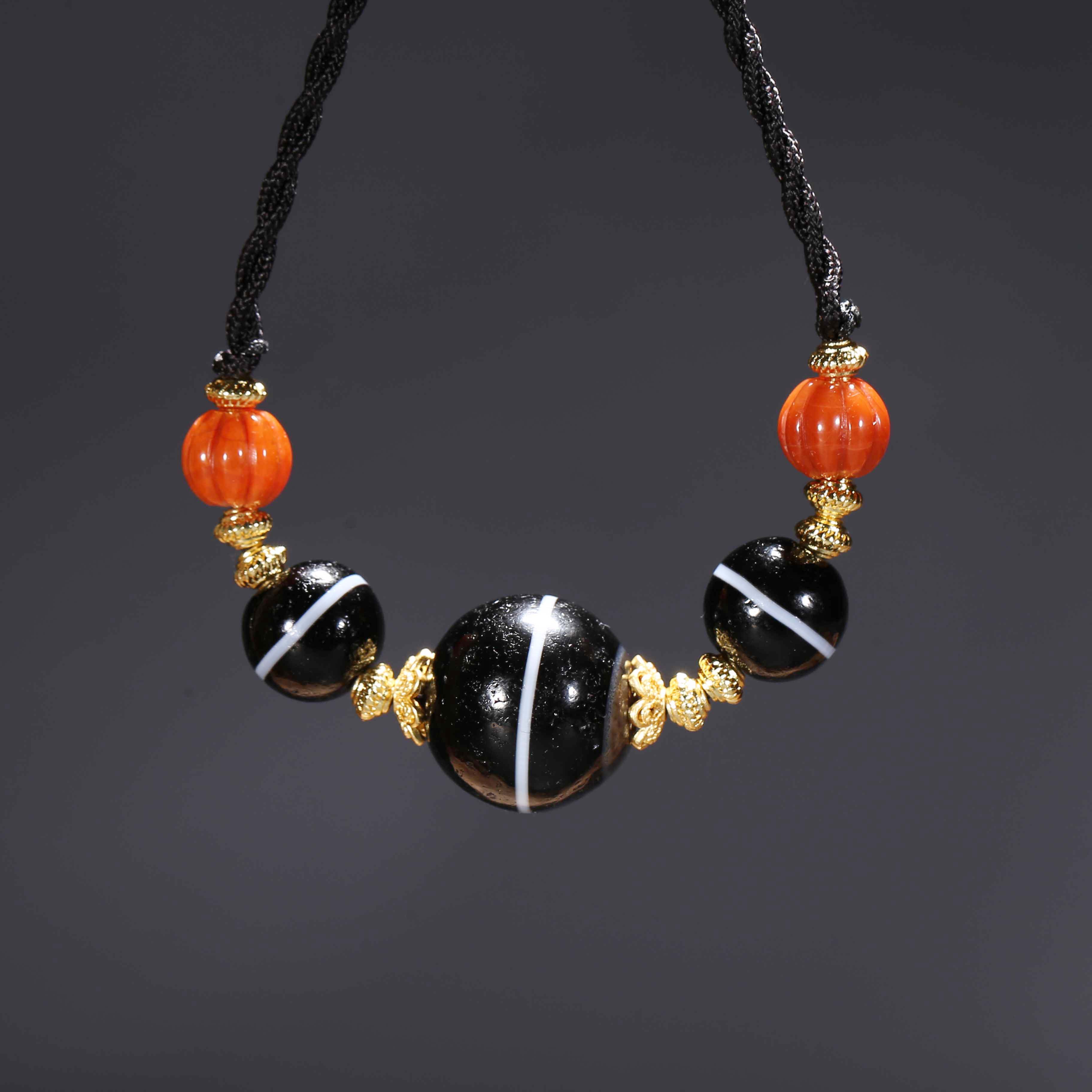 【济文阁】JOY20121359民国 药师玛瑙珠吊坠