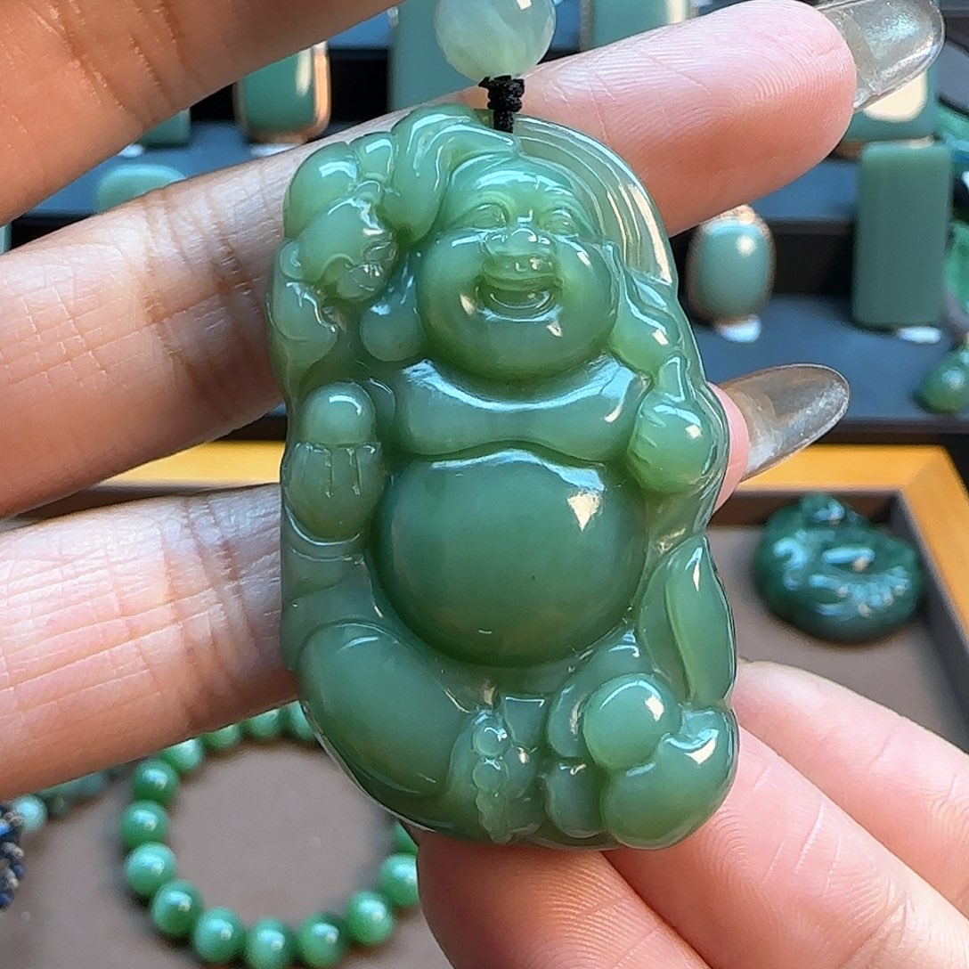 和田玉（碧玉）吊坠(不含链)未镶嵌