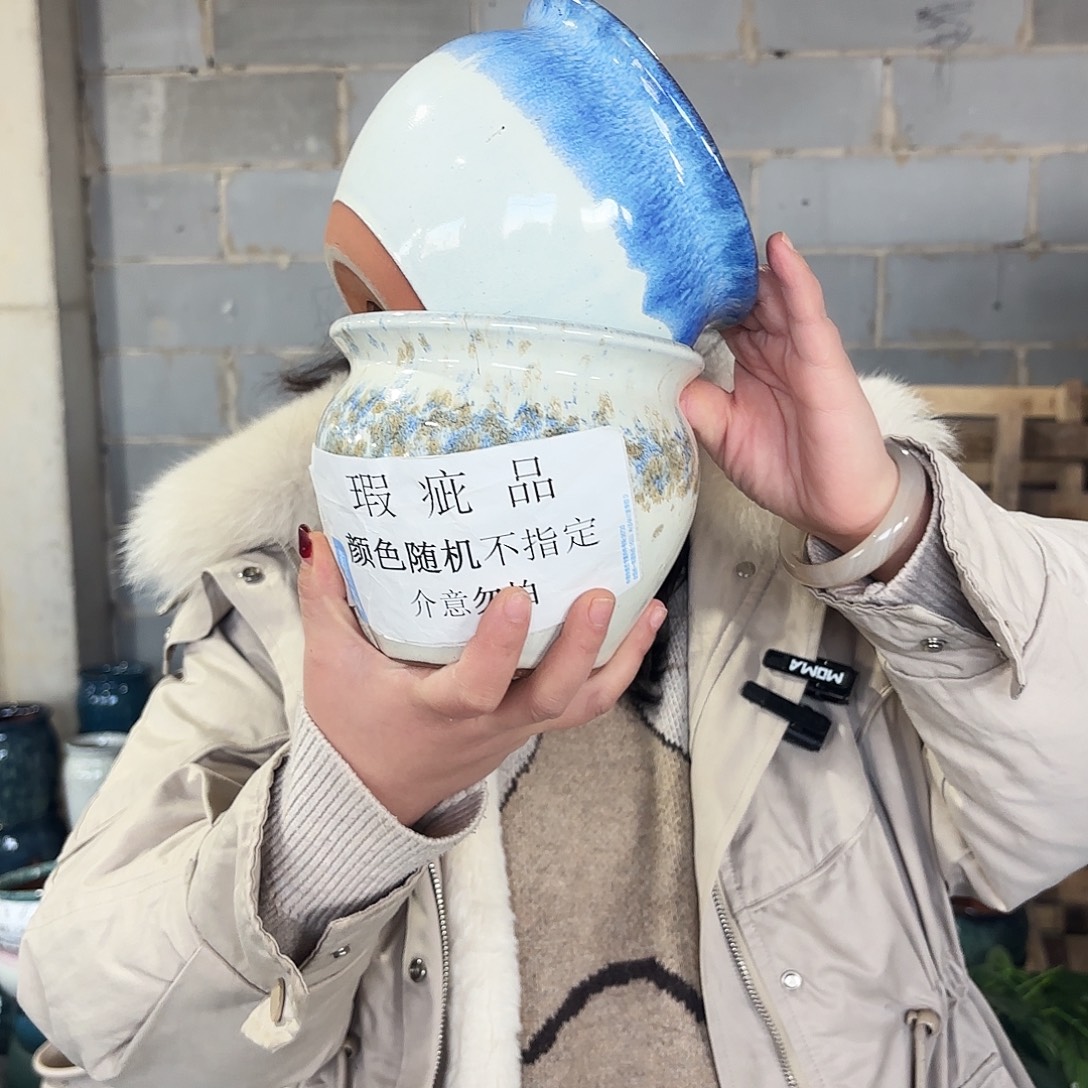 瑕疵两个高14/14红陶