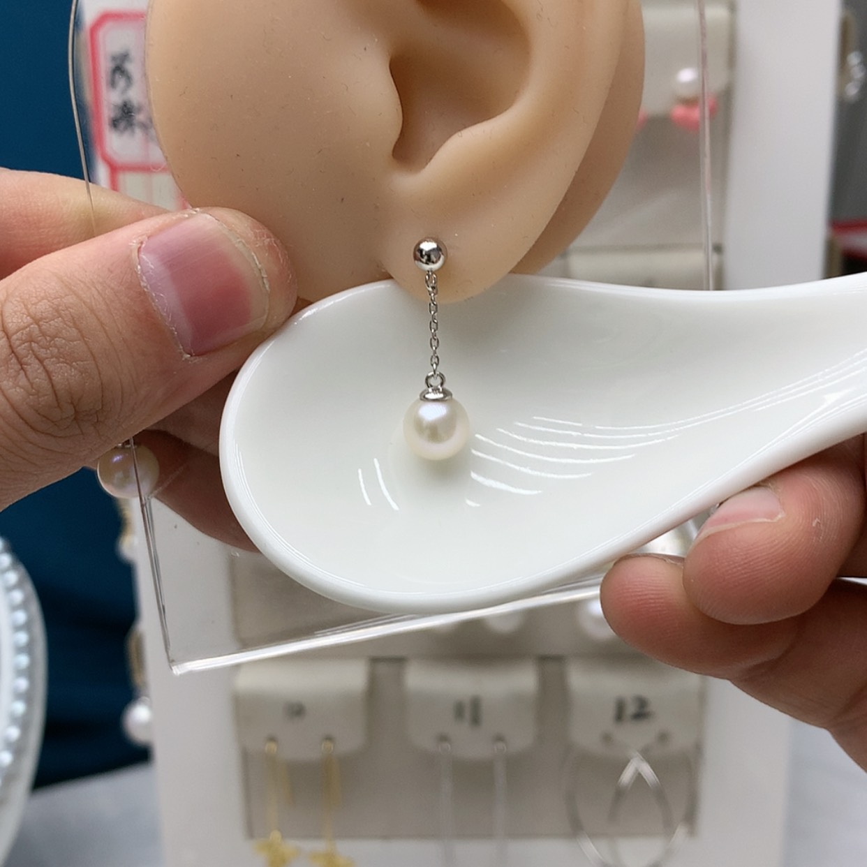 【闪购商品】淡水珍珠耳饰银S925镶嵌