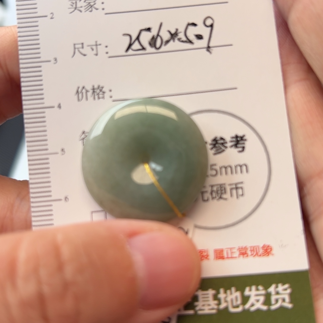 翡翠颈饰未镶嵌平安扣1754