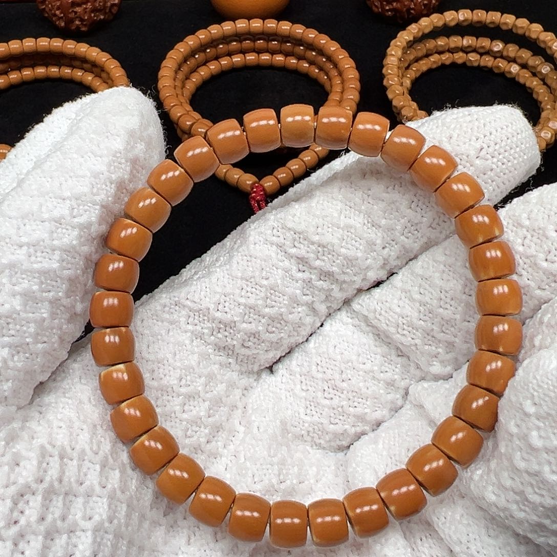 橄榄核手串/手链橄榄核尖老挝直切单圈7.2