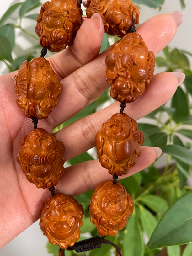 橄榄核承莉君八宝财神手串