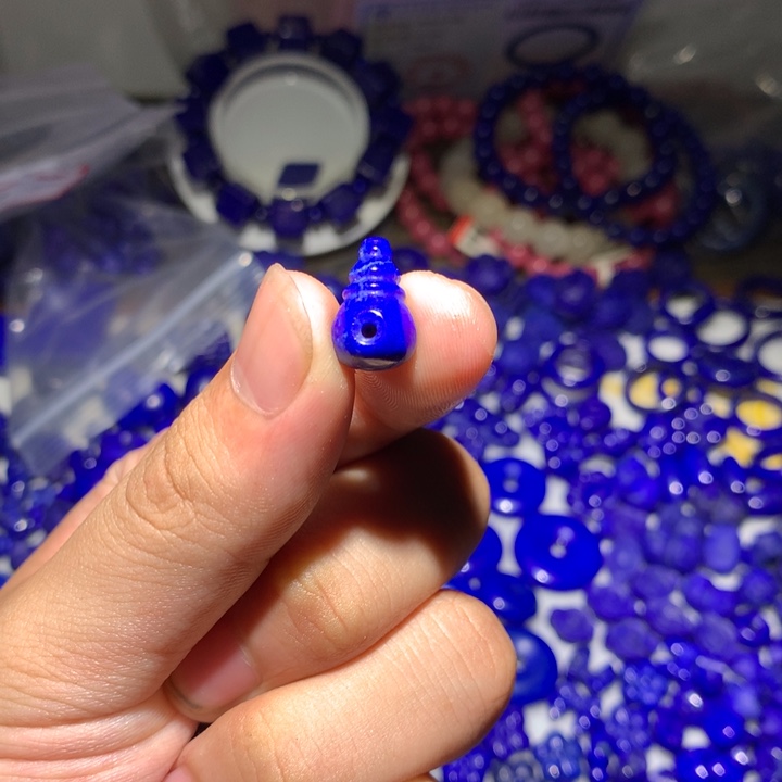 远****青金石未镶嵌三通