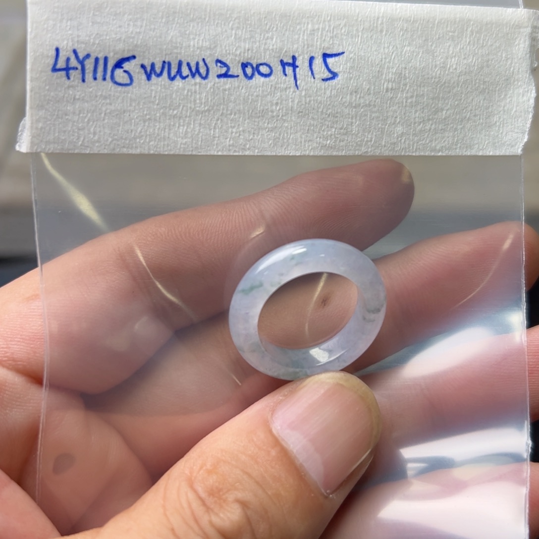 定制翡翠未镶嵌圈口15号