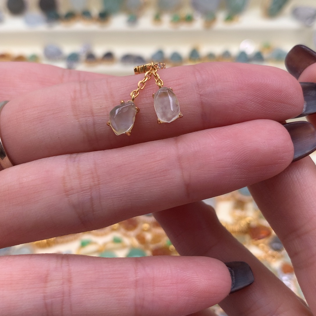 翡翠银S925镶嵌颈饰随型