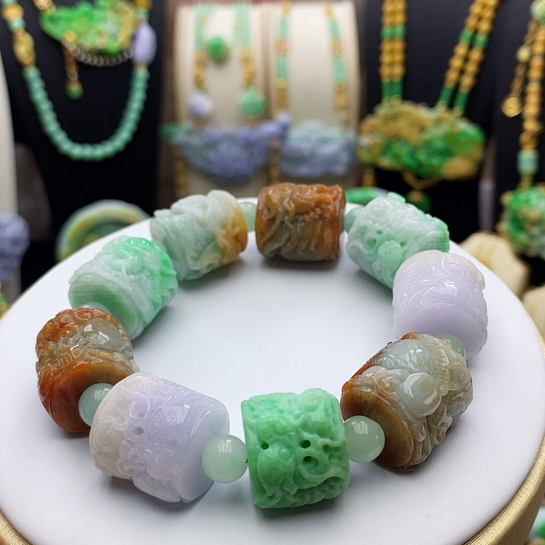 翡翠手链未镶嵌天然