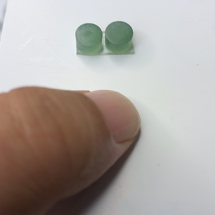 ****果定制翡翠未镶嵌满底色的小圆无事牌