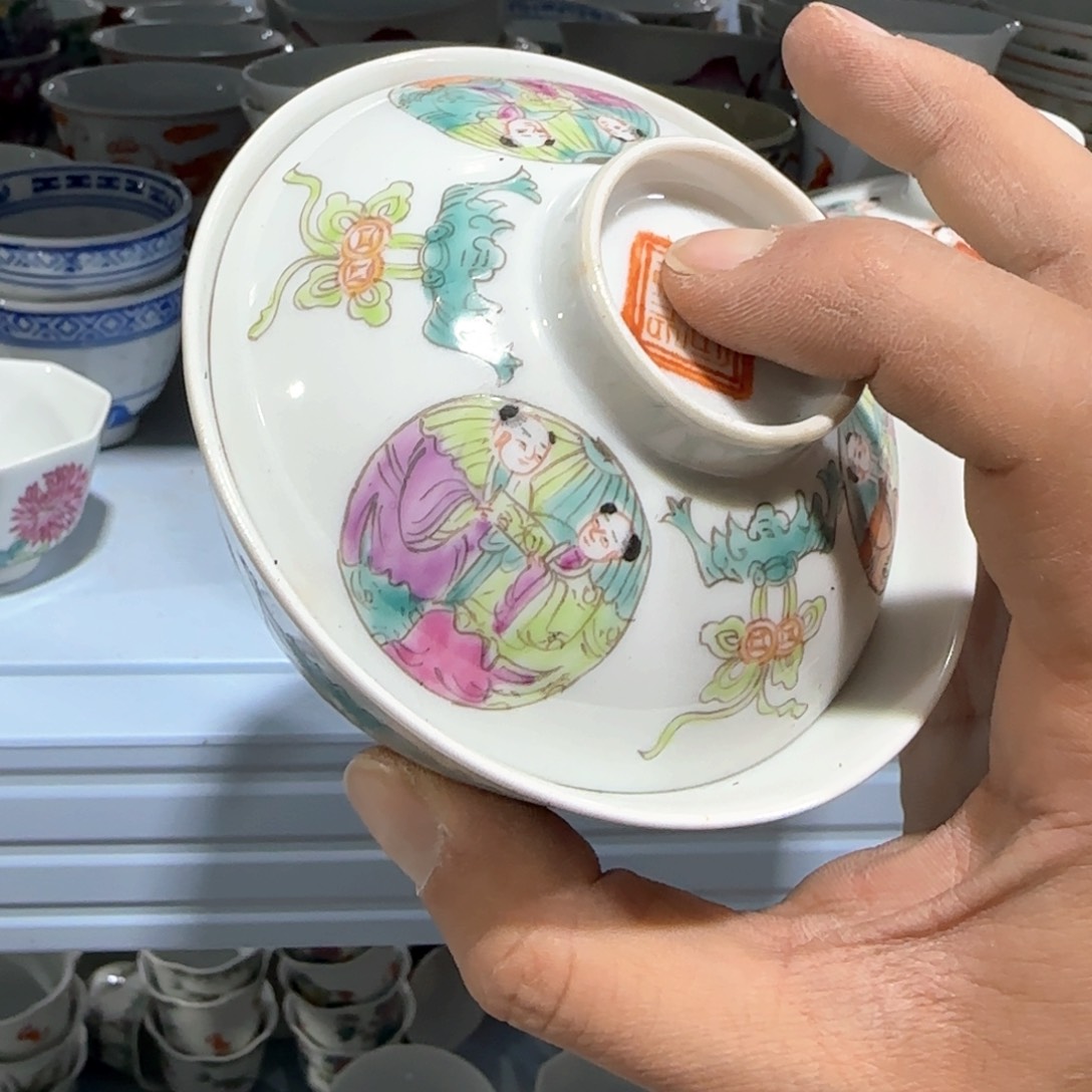 瓷片摆件手绘瓷器全部处理