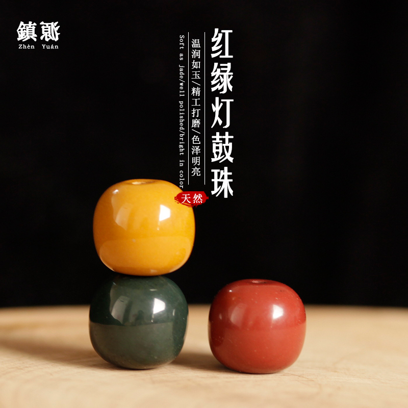 天然阿拉善红绿灯老形桶珠彩玉玛瑙猴头凤眼金刚星月菩提配饰